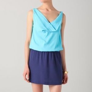 Diane von Furstenberg Lou Colorblock Silk Dress